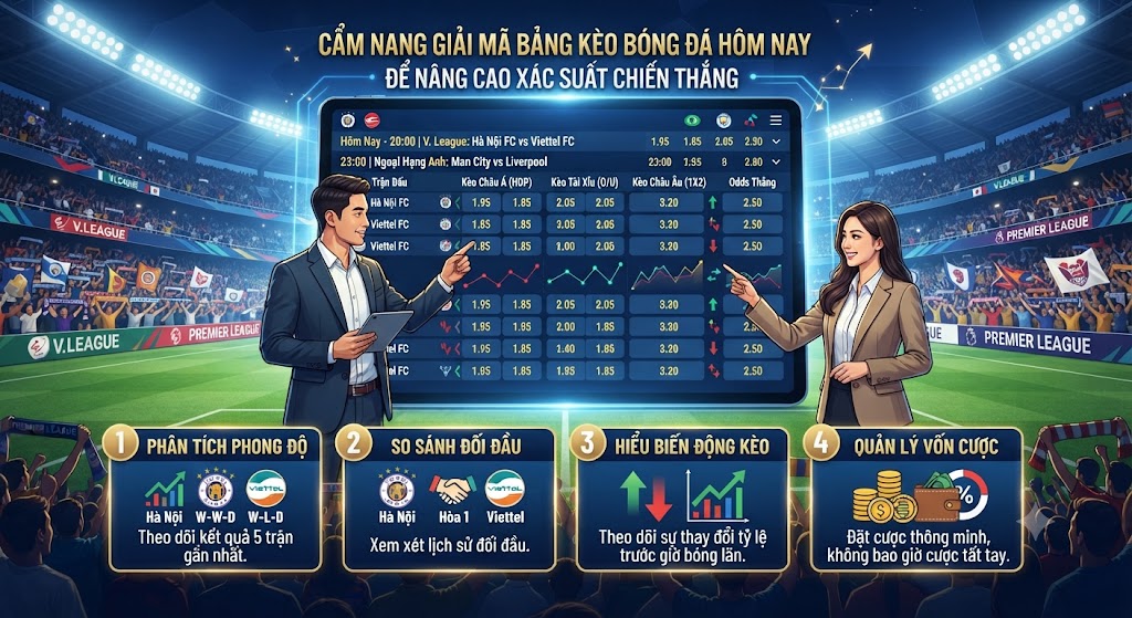 kèo bóng da hôm nay